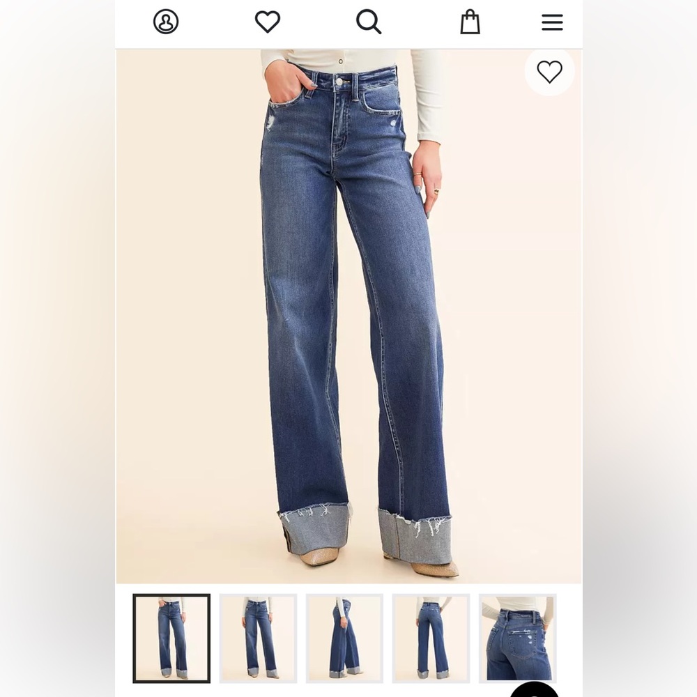 Olivia high rise wide leg stretch Jean